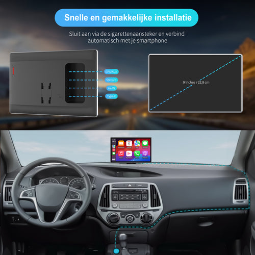 Strolox 9 inch Carplay-scherm / Android Auto